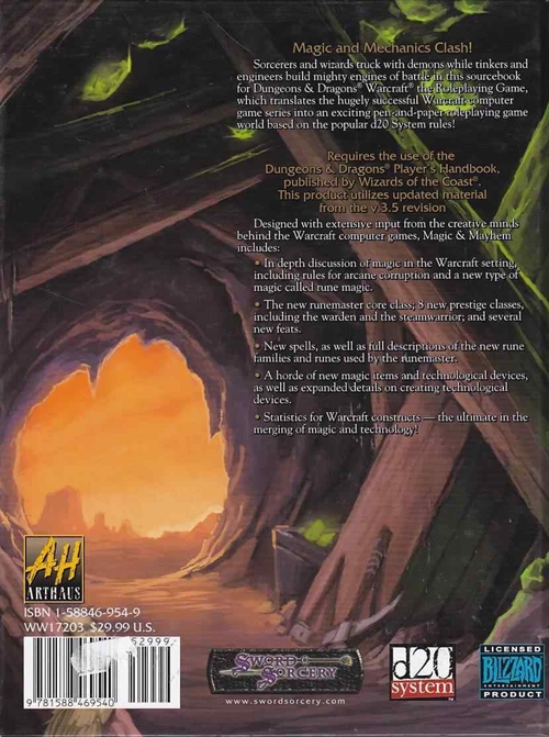 Dungeons & Dragons 3.5 - Sword & Sorcery - Warcraft the Roleplaying Game - Magic & Mayhem (Genbrug)
